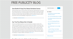 Desktop Screenshot of freepublicityblog.com