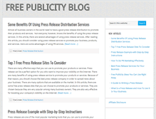 Tablet Screenshot of freepublicityblog.com